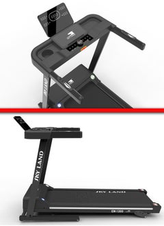 Sky Land Foldable Treadmill for Home Use with 2 HP Motor, Manual Incline, Bluetooth, Multi Fitness App Supported, 1-16km/h Speed Range, Max User Weight 110kg, Compact Treadmill Design, Running Machine For Home Gym– EM-1300  - Image 4