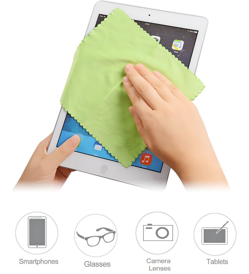 ColorYourLife 10-Pack Microfiber Cleaning Cloths for Smart Phones, Laptops, Tablets, Lenses, LCD Monitor, TV, Camera, Glasses, Optics etc in Retail Packaging - Image 4