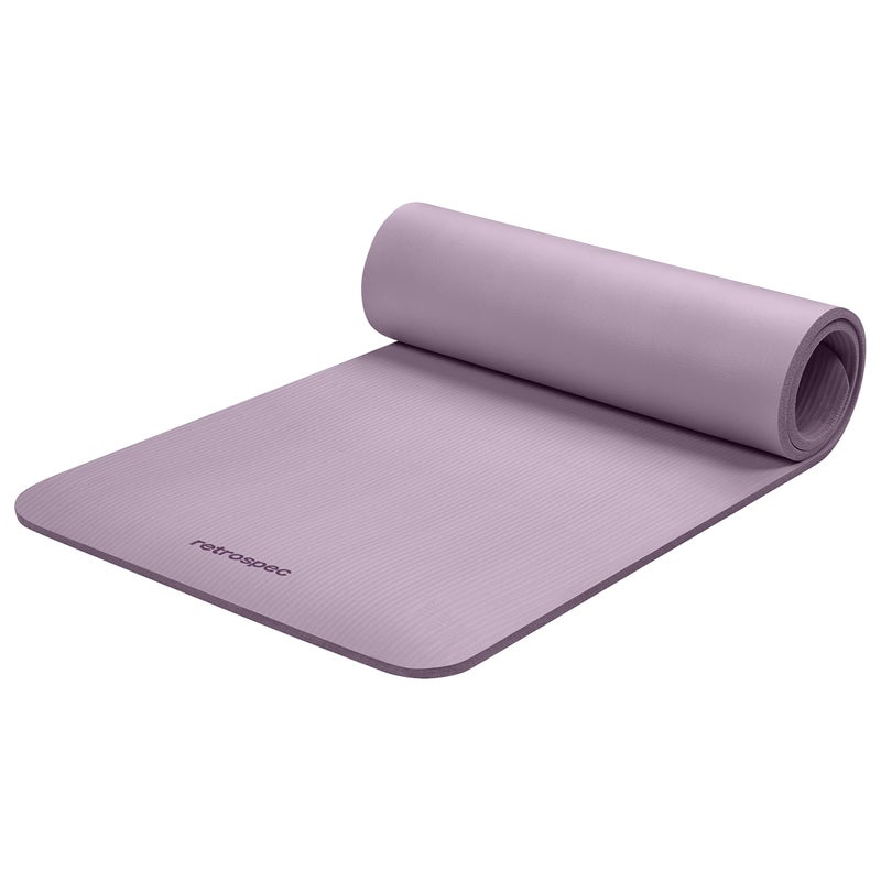 Retrospec Solana Yoga Mat 1/2" Thick w/Nylon Strap for Men & Women - Non Slip Excercise Mat for Yoga, Pilates, Stretching, Floor & Fitness Workouts - Image 1