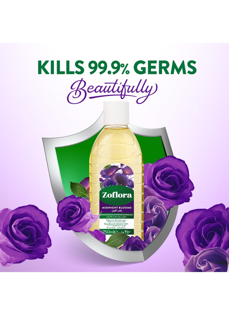 Zoflora Concentrated Disinfectant Midnight Blooms 250ml - Image 2