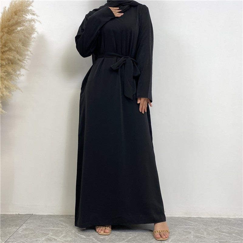 مونيكا فاشون فستان بسيط يناسب جميع المناسبات بأكمام طويلة ولون واحد - Image 1