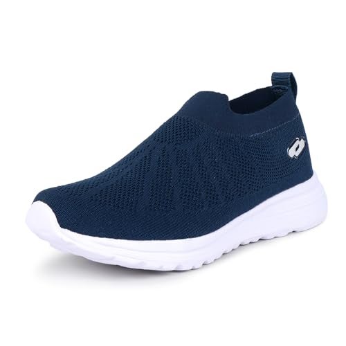 TRASE Sports Slip-On Shoes for Kids | Knitted Upper Lightweight Footwear for Boys & Girls | Comfortable EVA Sole and Breathable Shoes for Walking & Play (Teal-Blue, 3 UK) - Image 1
