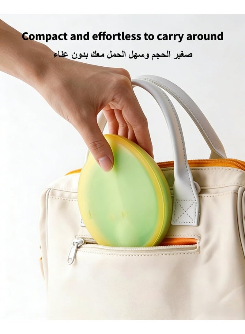 Baby Feeding Set 4 in 1 Silicone, Baby Bowl and Spoon Travel Set, Baby Plate Set BPA Free - Image 3