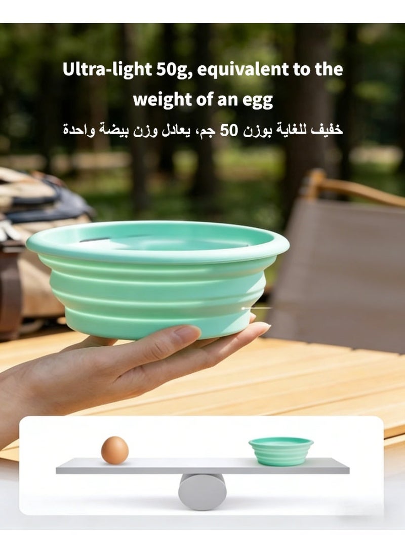 Baby Feeding Set 4 in 1 Silicone, Baby Bowl and Spoon Travel Set, Baby Plate Set BPA Free - Image 4