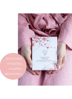 Snow Fox Skin Care Snow Fox Japanese Cherry Blossom & White Tea Smoothing Mask 1 Pack Skin Texture Enhancing For Smooth Bright And Glossy Skinglass Skin  - Image 4
