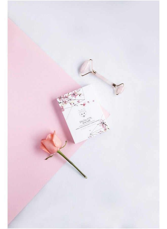 Snow Fox Skin Care Snow Fox Japanese Cherry Blossom & White Tea Smoothing Mask 1 Pack Skin Texture Enhancing For Smooth Bright And Glossy Skinglass Skin  - Image 5