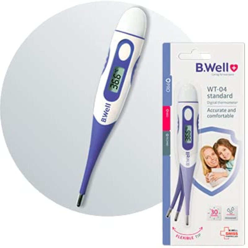 B.Well WT-04 Standard Digital Thermometer Flexible-Tip Waterproof Celsius & Fahrenheit - Image 1