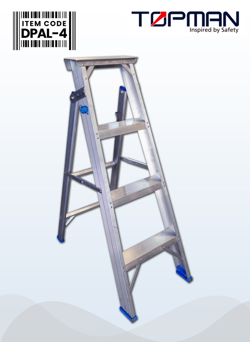 TOPMAN Dual Purpose Aluminium Ladder 4 Steps - Image 1
