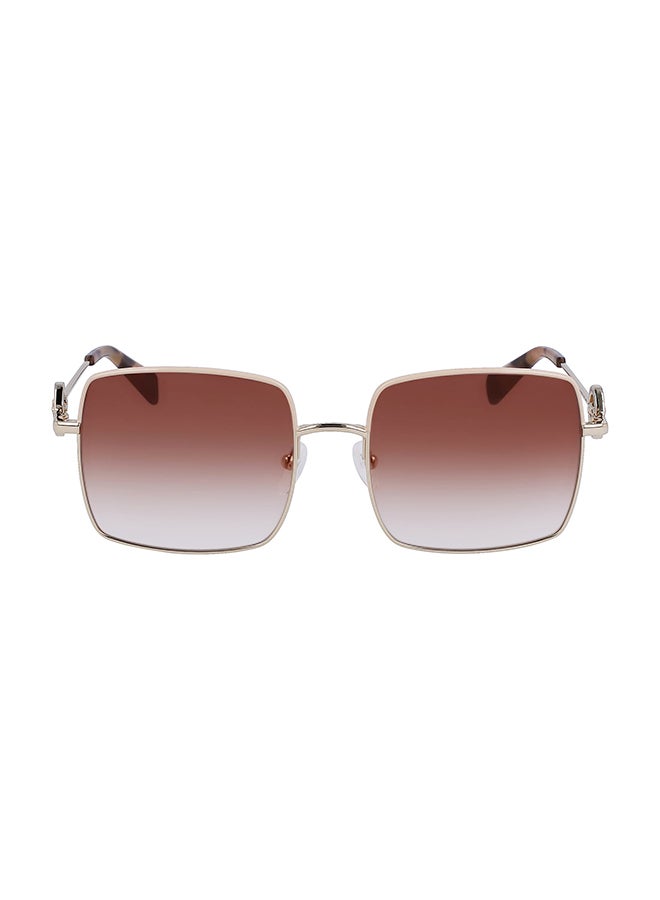 Longchamp نظارة شمسية مربعة للحماية من الأشعة فوق البنفسجية للنساء - LO162S-748-5518 - مقاس العدسة: 55 ملم  - Image 1