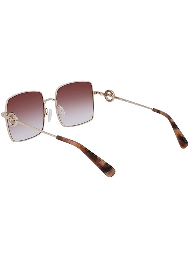 Longchamp نظارة شمسية مربعة للحماية من الأشعة فوق البنفسجية للنساء - LO162S-748-5518 - مقاس العدسة: 55 ملم  - Image 3
