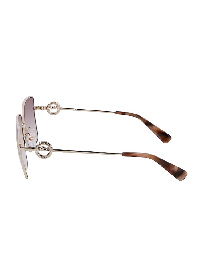 Longchamp نظارة شمسية مربعة للحماية من الأشعة فوق البنفسجية للنساء - LO162S-748-5518 - مقاس العدسة: 55 ملم  - Image 2