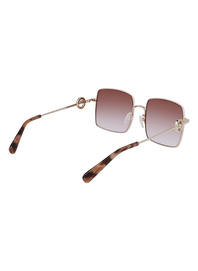 Longchamp نظارة شمسية مربعة للحماية من الأشعة فوق البنفسجية للنساء - LO162S-748-5518 - مقاس العدسة: 55 ملم  - Image 5