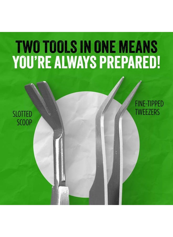 BUG BITE THING - Tick Remover Tool for People & Pets, Patented Two Sided Stainless Steel Design with Fine Tipped Tweezers, Formerly Known as TickEase - Image 1