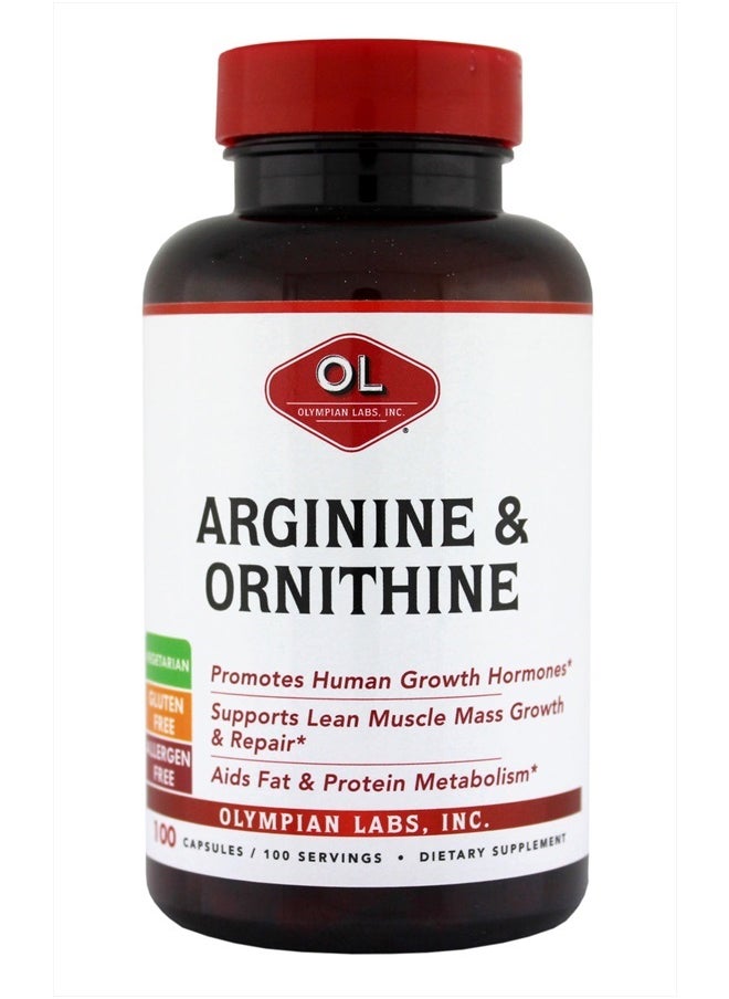 Olympian Labs Arginine, 500mg & Ornithine, 250mg  - Image 1