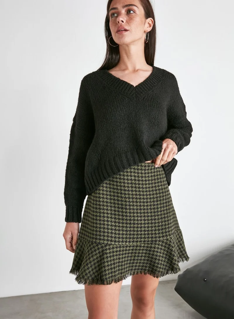 trendyol Ruffle Detail Mini Skirt