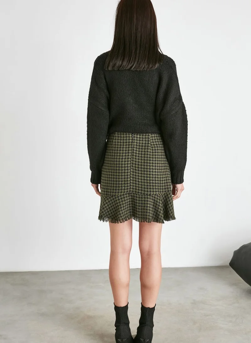 trendyol Ruffle Detail Mini Skirt