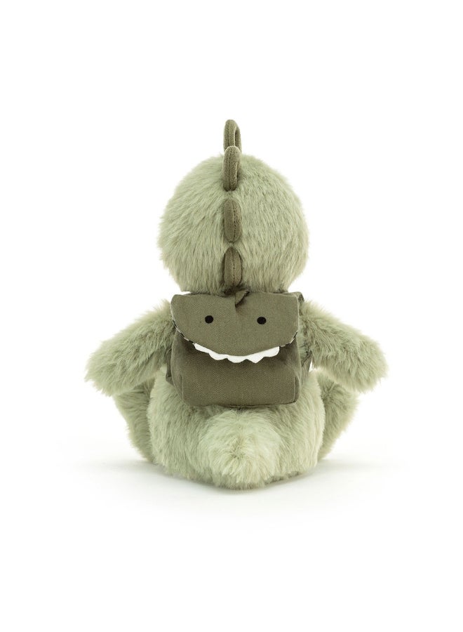 Jellycat حقيبة ظهر دينو محشوة - لعبة ناعمة محشوة بأرجل كوردية، هدية عيد الحب لطيفة للأطفال والبالغين، مجموعة جليكات، 17 سم - Image 3