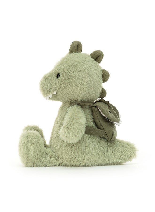 Jellycat حقيبة ظهر دينو محشوة - لعبة ناعمة محشوة بأرجل كوردية، هدية عيد الحب لطيفة للأطفال والبالغين، مجموعة جليكات، 17 سم - Image 2