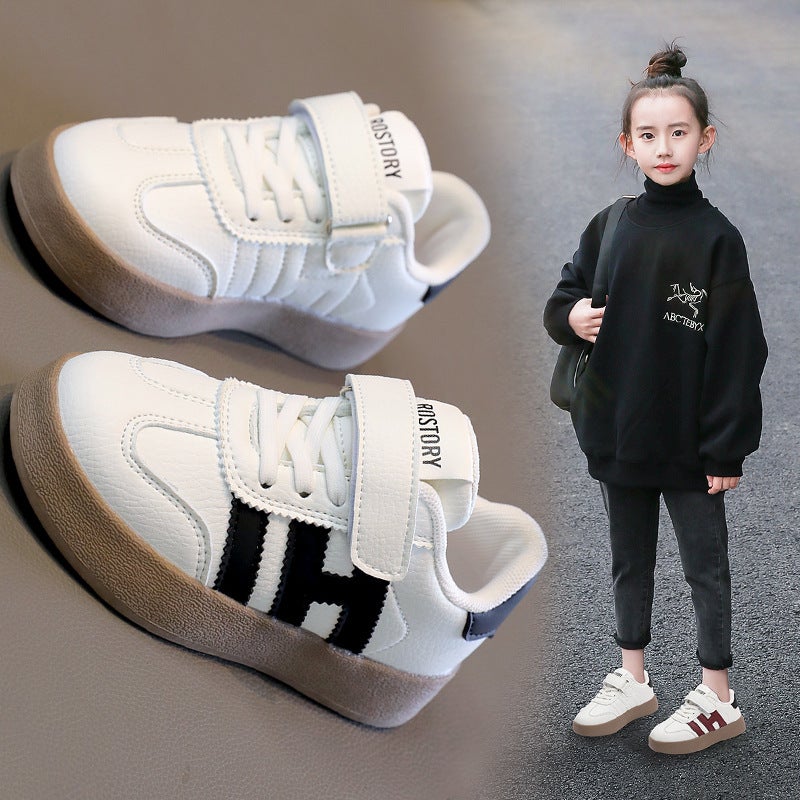 Girls' Board Shoes 2024 New Children'S Soft Sole White Shoes Large Children'S Fashion Casual Shoes For Boys Sneaker - Image 5