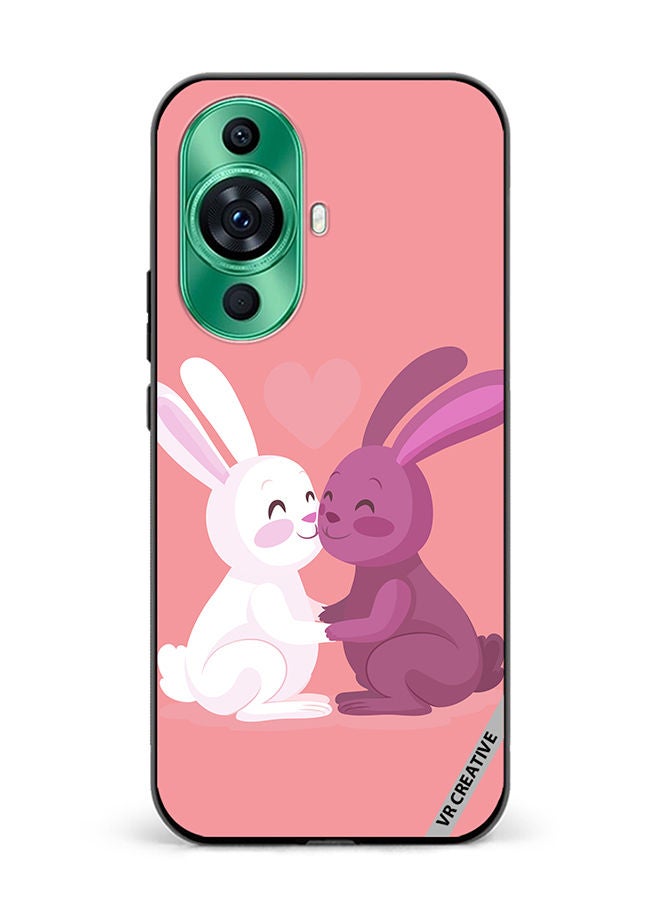 VR CREATIVE Protective Case Cover For Huawei nova 11 Love Rabbits Design Multicolour - Image 1