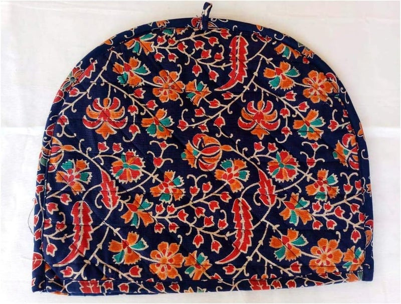 Poshmandala Tea Cozy Cover Malati Hand Block Winter Tea Cosy Cotton Tea Kettle Warmer Pot Cover Hot Coffee Cover Handamde Kitchen Dcor Size 14X11 Inches - Image 1