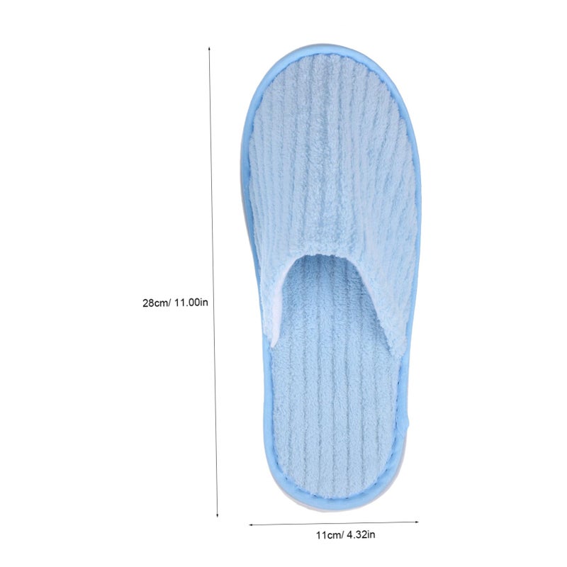 Anti Slip Fleece Disposable Hotel Guest Slippers 12 Pairs Bulk Pack - Image 3