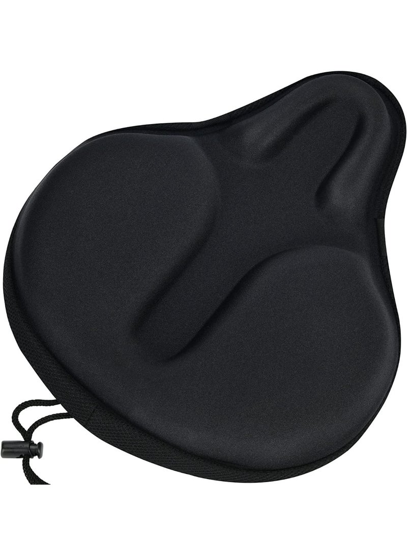 Relex Bike Seat Cover, Exercise Bike Seat Cushion Cover, Wide Foam and Extra Soft Gel Padded Bike Seat Cover for Women and Men, Bicycle Saddle Cover for Spin, Stationary, Cruiser Bikes - Image 1