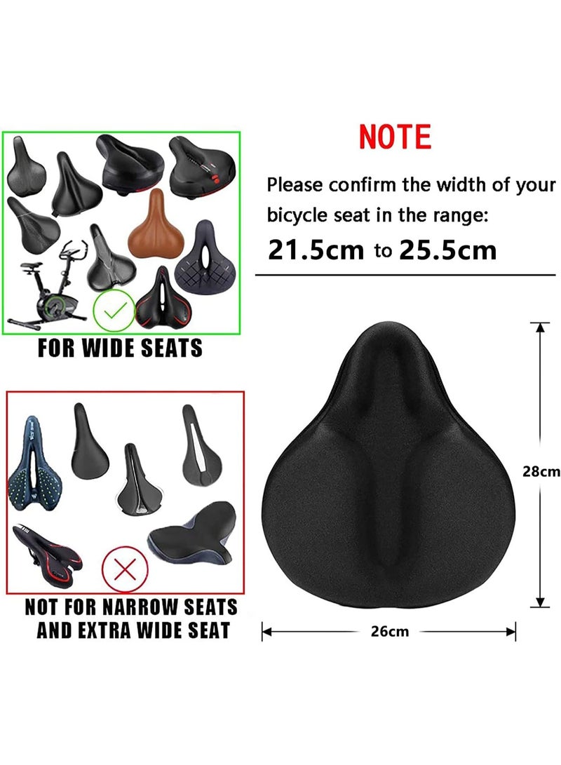 Relex Bike Seat Cover, Exercise Bike Seat Cushion Cover, Wide Foam and Extra Soft Gel Padded Bike Seat Cover for Women and Men, Bicycle Saddle Cover for Spin, Stationary, Cruiser Bikes - Image 4