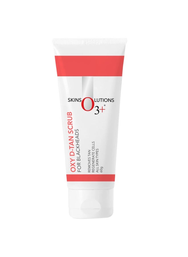 O3+ Oxy D-Tan Scrub 60g for Blackheads & Glowing Skin & O3+ Facialist Dtan Face Sheet Mask (30g) Combo - Image 4