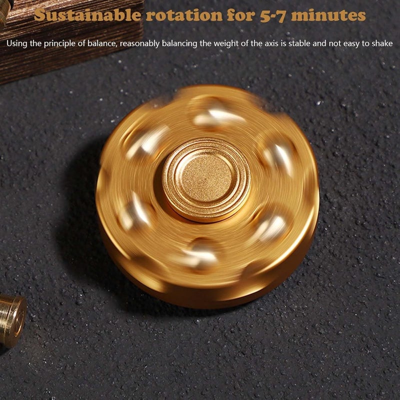 VATTU Fidget Toy, Stress Relief Toys Adults, Fidget Toy for Office, Classroom, or Travel, Golden Metal Fidgets Cube Toy for Sensory Stimulation and Focus Enhancement(Bring a Box) - Image 5