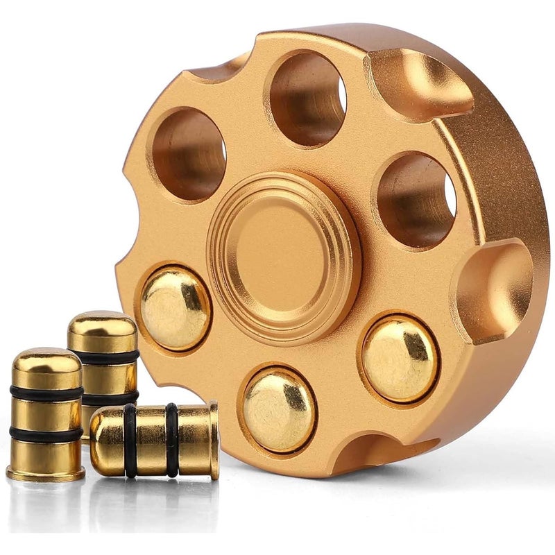 VATTU Fidget Toy, Stress Relief Toys Adults, Fidget Toy for Office, Classroom, or Travel, Golden Metal Fidgets Cube Toy for Sensory Stimulation and Focus Enhancement(Bring a Box) - Image 1