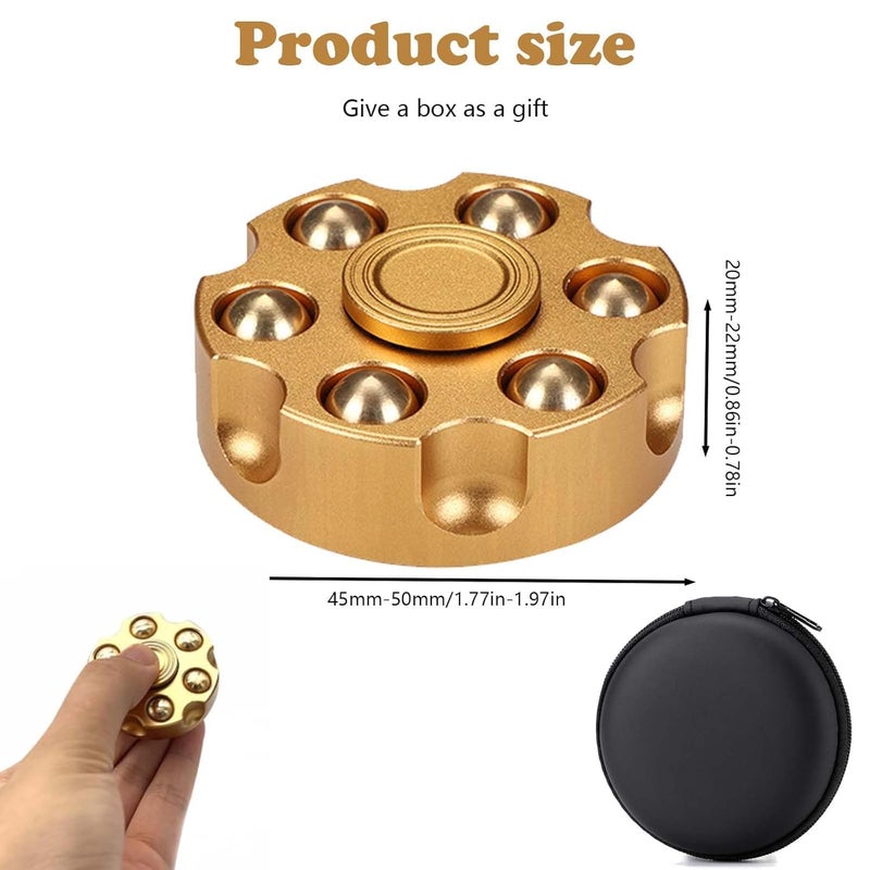 VATTU Fidget Toy, Stress Relief Toys Adults, Fidget Toy for Office, Classroom, or Travel, Golden Metal Fidgets Cube Toy for Sensory Stimulation and Focus Enhancement(Bring a Box) - Image 3