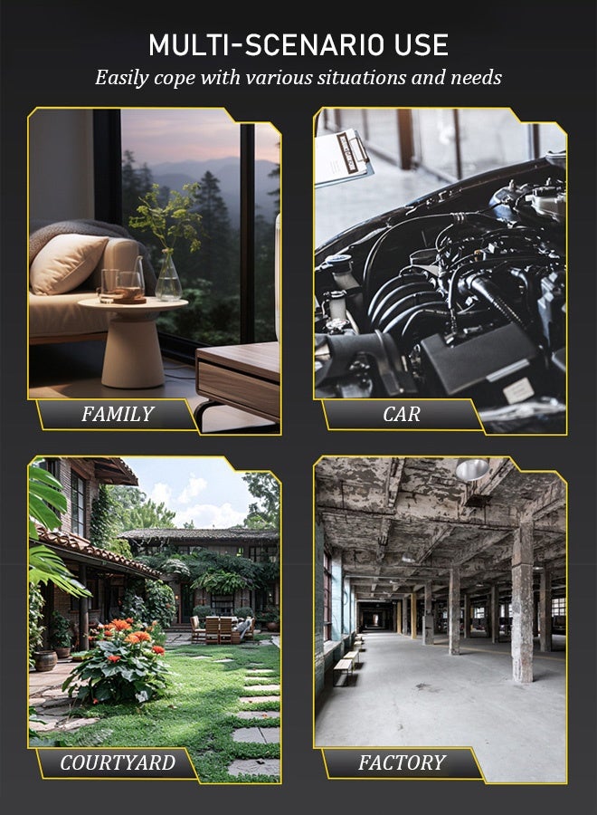 مجفف شعر لاسلكي فائق القوة 500 وات، مجفف شعر صغير محمول، مروحة نفاثة فائقة، سرعة قابلة للتعديل، قابل لإعادة الشحن، منفاخ أوراق الشجر، منفاخ بدرجة صناعية، مجفف شعر للسيارة، مزود ببطارية كبيرة السعة ومنفذ شحن سريع من النوع C - Image 2