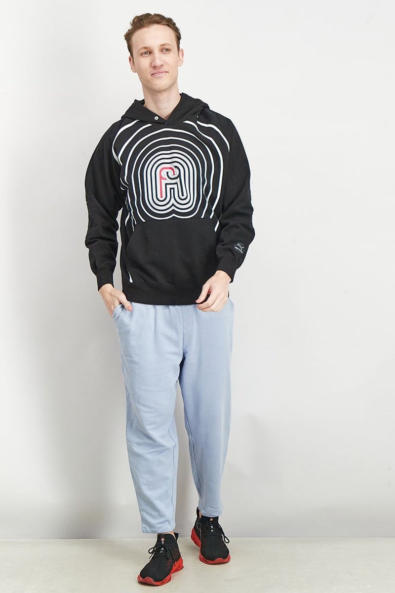 PUMA Puma x Pronounce Men Hooded Long Sleeve Graphic Print Sweatshirt, Black  - Image 2