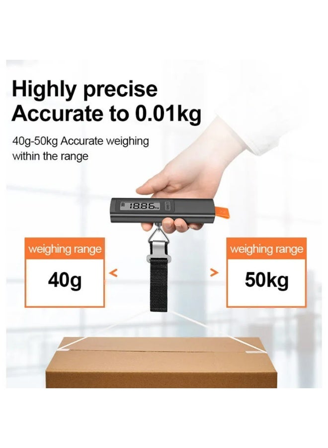 Battery-Free Self Powered Digital Luggage Scale Pro HYE1510, 50kg Portable Travel Baggage Weighing Scale, High Precision LCD Display, No Battery Required, Lightweight Suitcase Weight Scale - Image 5