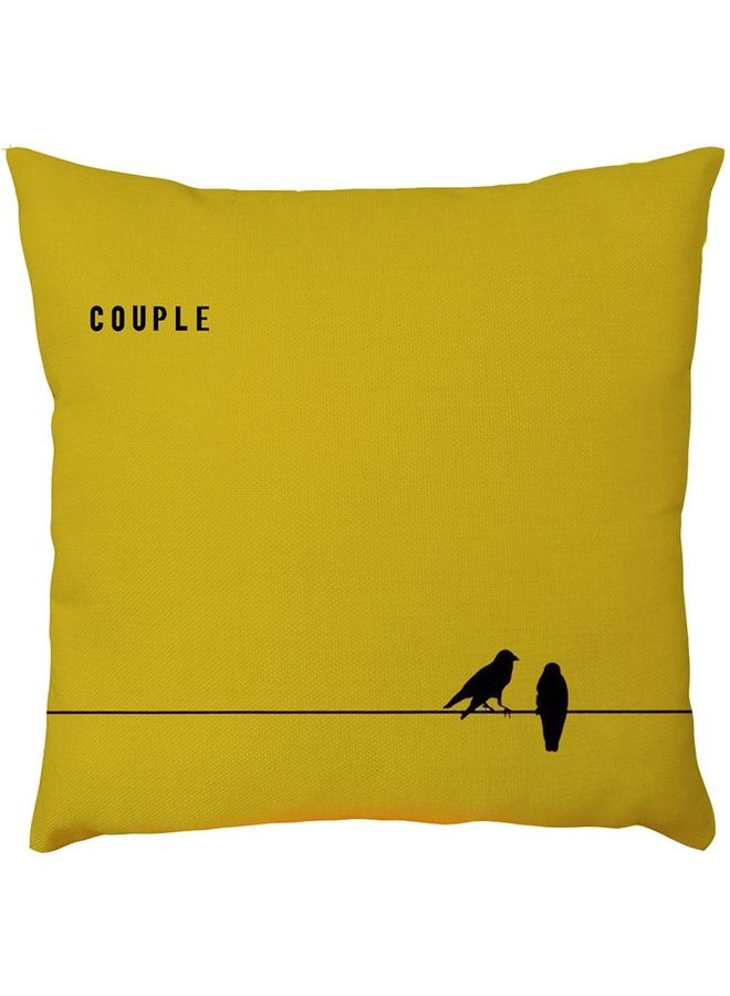 NIBEMINENT Decorative Printed Cushion Cover Yellow/Black