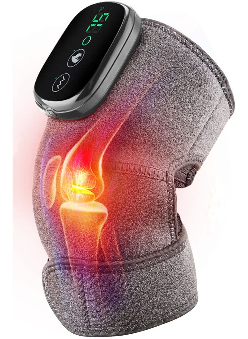 BlueFire 3-in-1 Heated Knee Massager with Vibration | Cordless Rechargeable Heating Pad Wrap for Knee, Shoulder & Elbow | Adjustable Pain Relief for Arthritis, Muscle Soreness & Stress Relief | Portable Therapy Wrap with Multi-Use Straps - Image 1