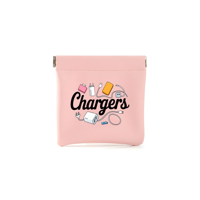 Blue Printed Charger And Cable Organizer Bag For Travel Office - Image 5