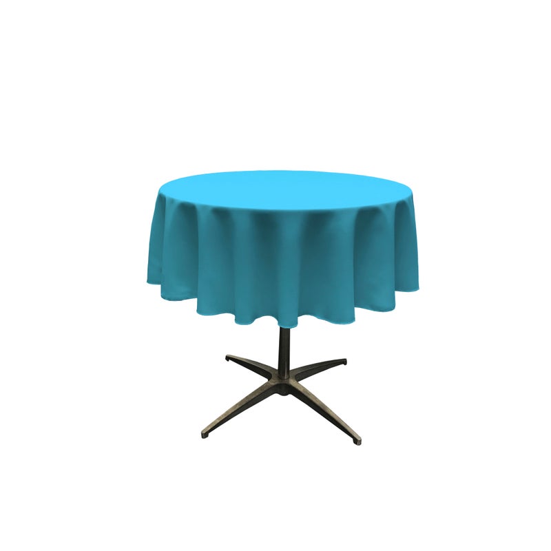 لا لينين La Linen Polyester Poplin tableoth 51 بوصة مستديرة