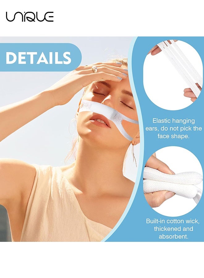 Unique Nose Bandage With Ear Loops - Pack Of 6 - Nasal Bandage - Nose Bandage After Surgery, Stretch Bandage Holder, High Absorption Capacity - Individually Wrapped (White) - Image 3