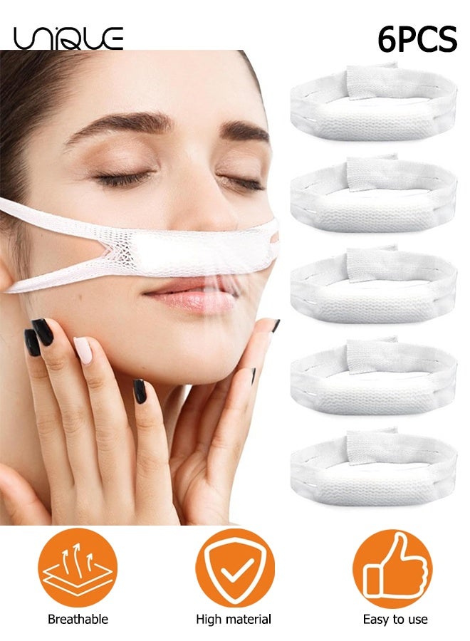 Unique Nose Bandage With Ear Loops - Pack Of 6 - Nasal Bandage - Nose Bandage After Surgery, Stretch Bandage Holder, High Absorption Capacity - Individually Wrapped (White) - Image 1