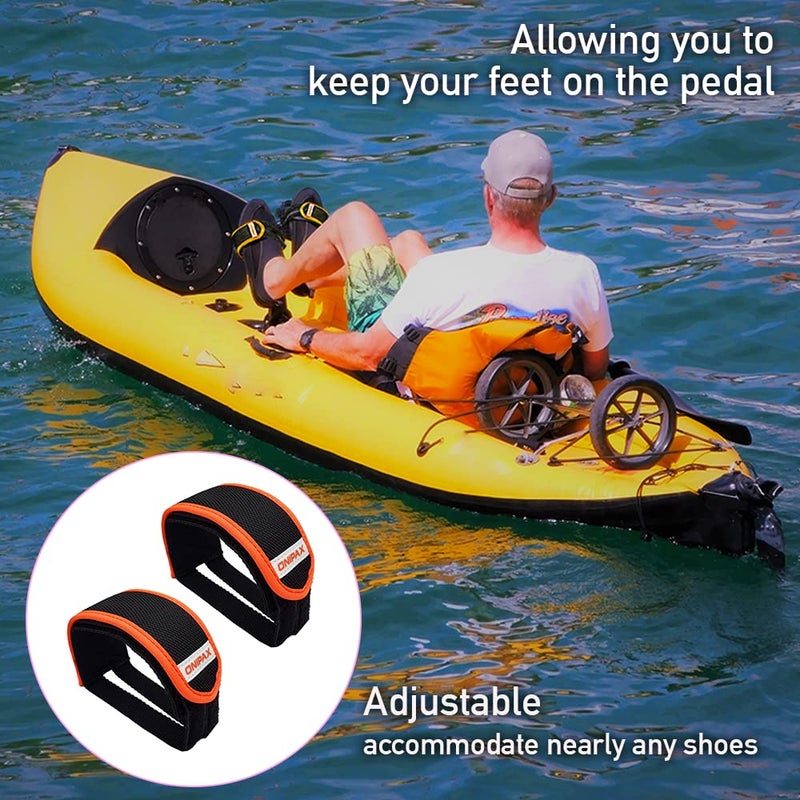 ONIPAX Outdoor Bike Pedal Straps Pedal Toe Clips Straps Tape 2 pieces (Orange) - Image 5