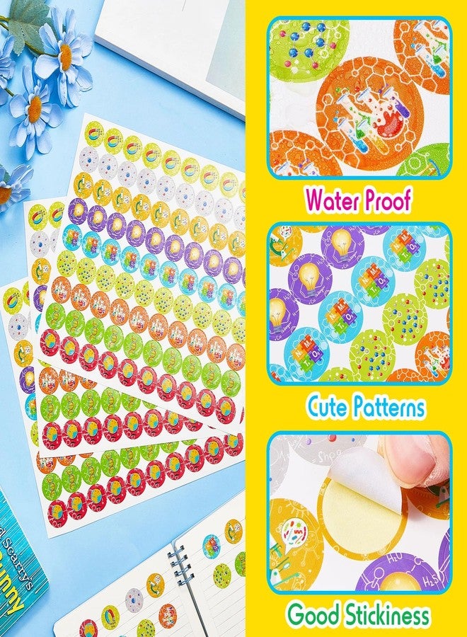 Jecery 1800 Pcs Science Stickers for Kids Science Teacher Reward Stickers Science Party Favor Stickers Bulk Chocolate Stickers Science Decals for Chemistry Laboratory Birthday Theme Party Favors, 9 Styles - Image 3