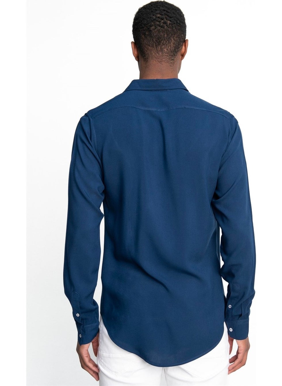Tudors - Slim Fit Slim Fit Long Sleeve Flowy Viscose Stylish Men's Shirt - 10 - Image 1