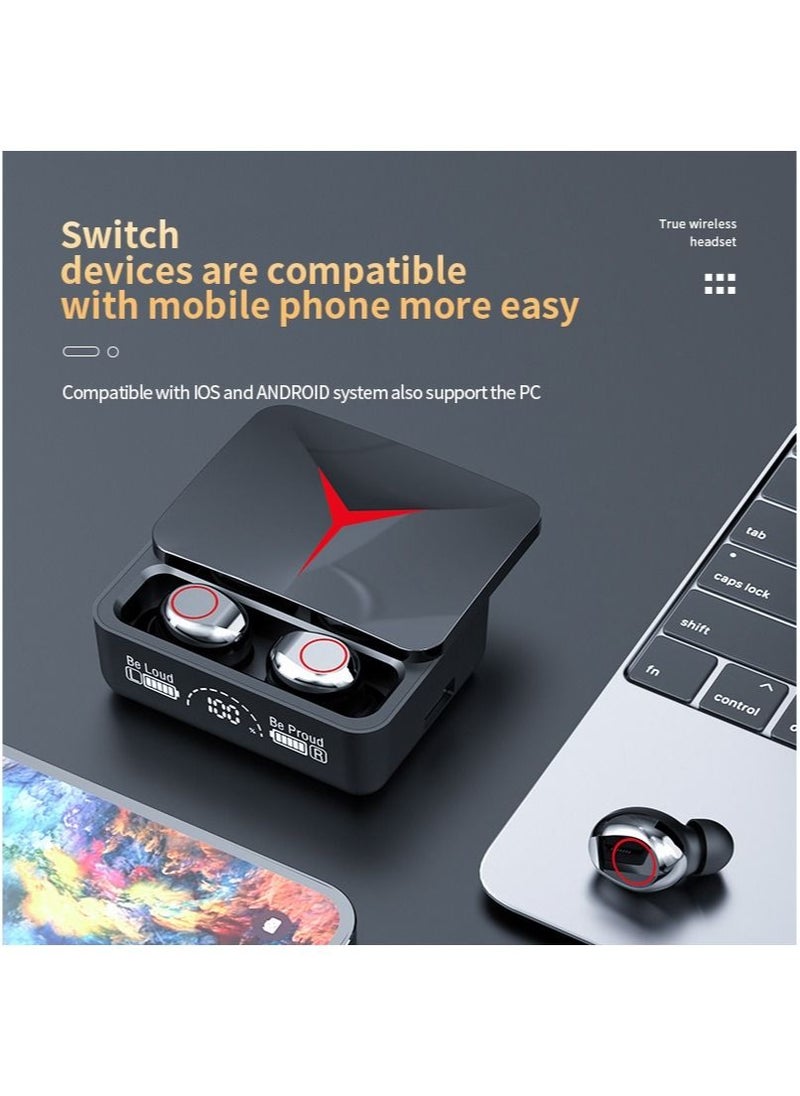 Raxoom - M90 Pro TWS Gaming Earphones Wireless Stereo Earbuds Noise Reduction LED Digital Display Mini Sports Headset - Image 1