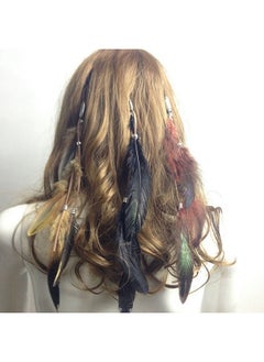 Fodattm Set Of 3 Handmade Boho Hippie Hair Extensions With Feather Clip Comb Headdress Hairpin Diy Accessories For Women Lady  - Image 2