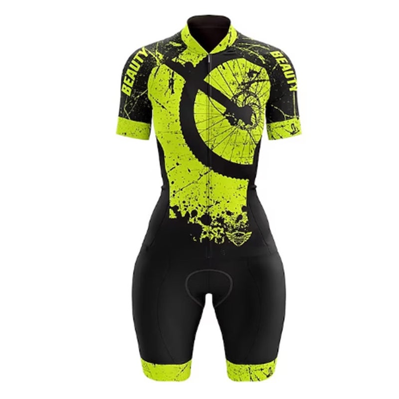 Colorful Pattern Unisex Short Sleeve Triathlon Cycling Suit - Image 2