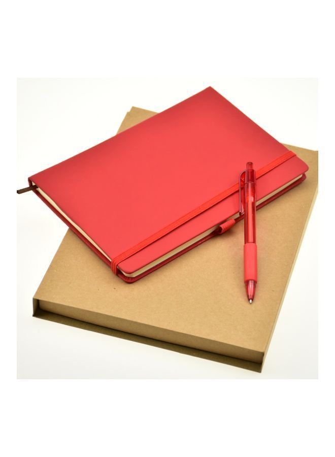 NIBEMINENT Note Book With Ball Pen Set Red - Image 2