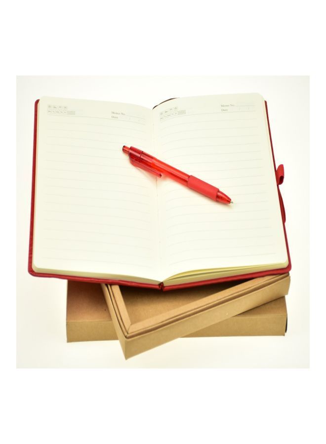 NIBEMINENT Note Book With Ball Pen Set Red - Image 3