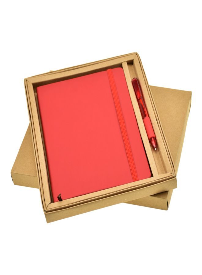 NIBEMINENT Note Book With Ball Pen Set Red - Image 1